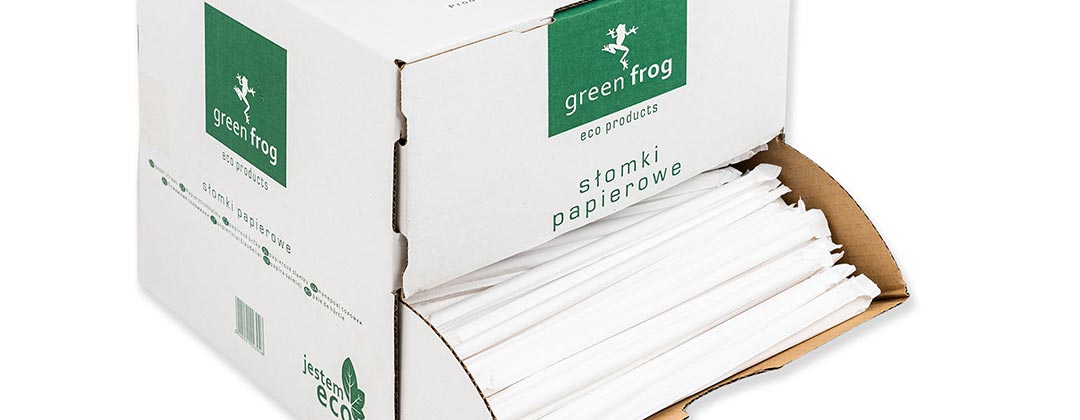 Słomki papierowe Green Frog
